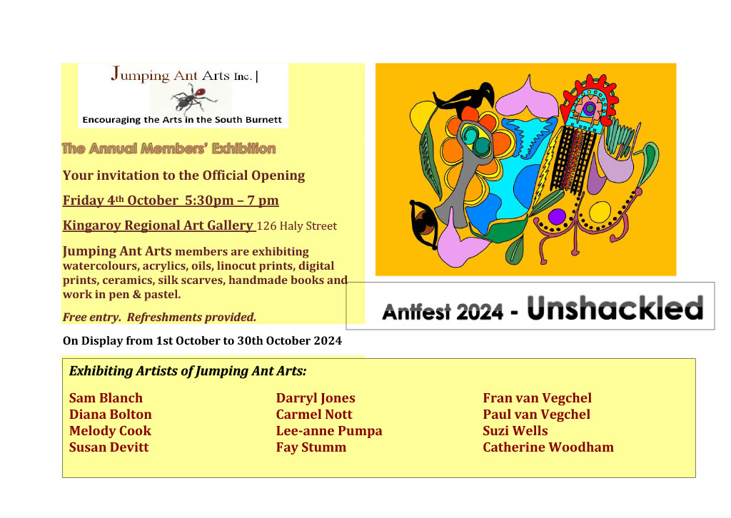 "Unshackled" Jumping Ant Arts Exhibition -October 2024